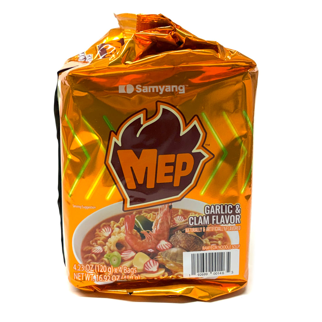 [Samyang] Mep Ramen Garlic & Clam Flavor/ 삼양 맵  마늘 조개 맛 라면 (120g x 4 bags)