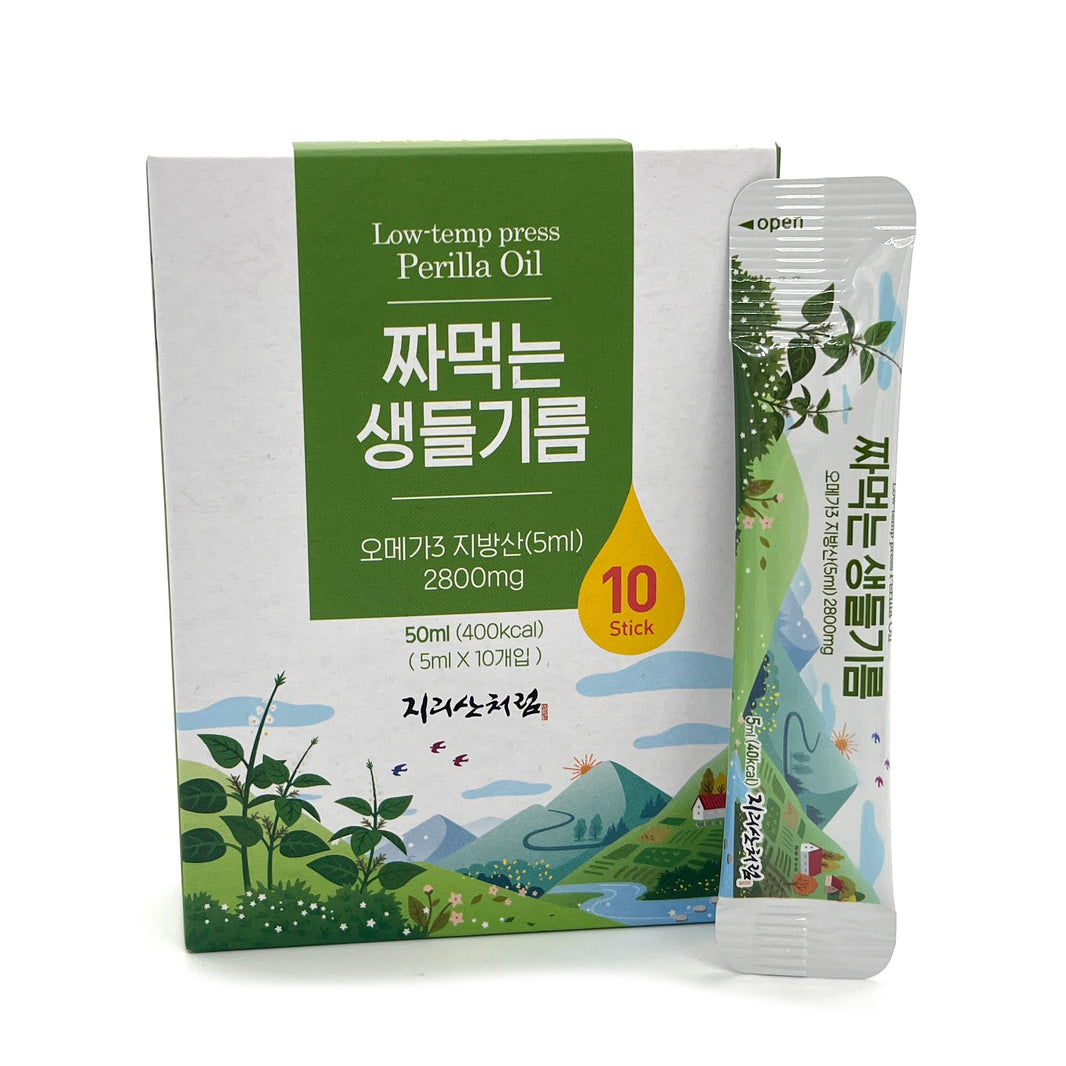 [Jirisan] Premium Fresh Perilla Oil / 지리산처럼 짜먹는 생들기름 스틱 (5ml x 10pack)