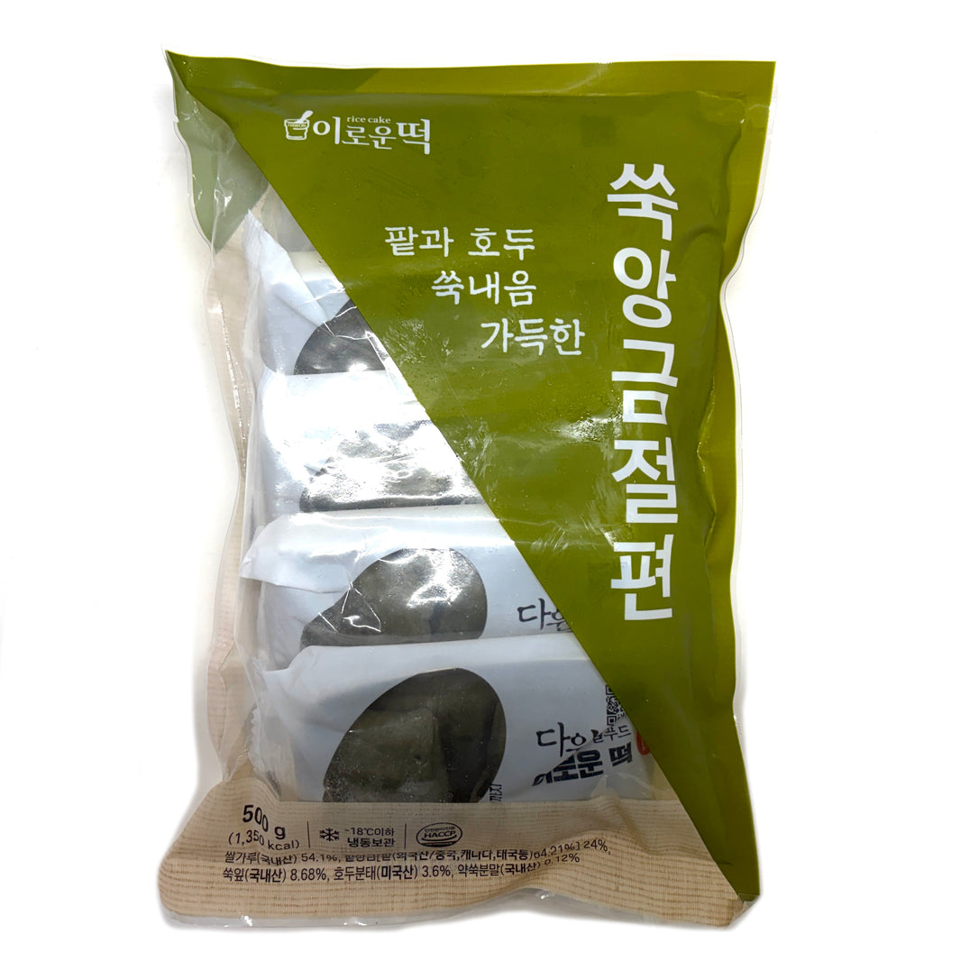 [Dawon] Mugwort Red Bean Paste Rice Cake / 이로운떡 쑥앙금 절편 (500g)