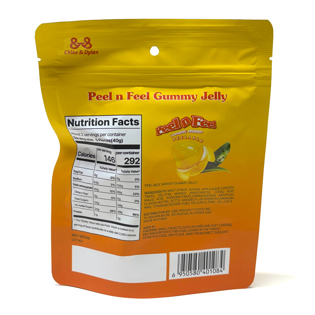 [Chloe&Dylan] Peel n Feel Gummy Mango / 필앤필 망고 거미 젤리 (80g x3pk)