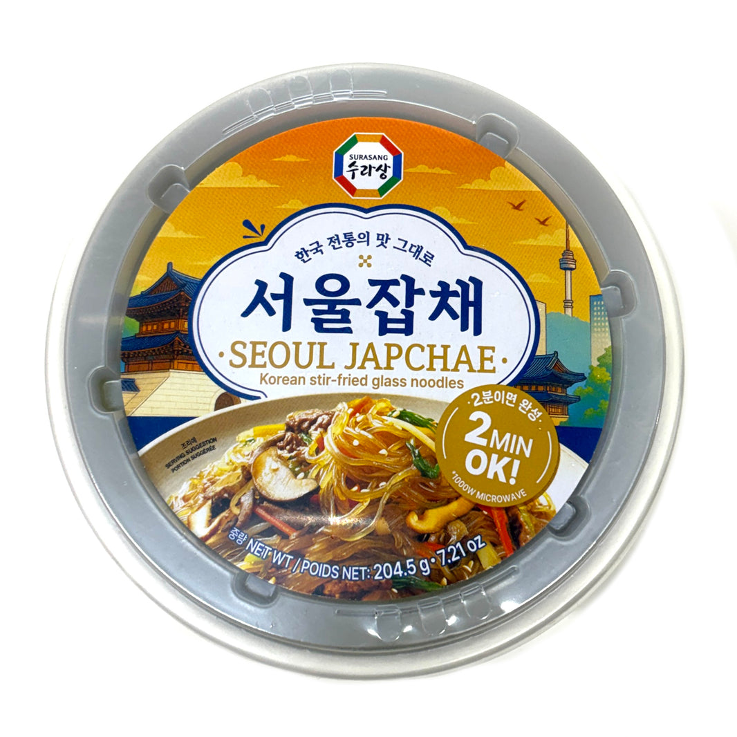 [Surasang] Seoul Japchae Korean Stir-Fried Glass Noodle Cup / 수라상 서울 잡채 컵 라면 큰컵 (204.5g)
