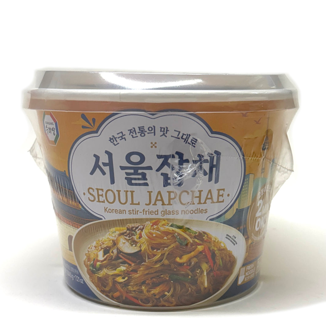 [Surasang] Seoul Japchae Korean Stir-Fried Glass Noodle Cup / 수라상 서울 잡채 컵 라면 큰컵 (204.5g)
