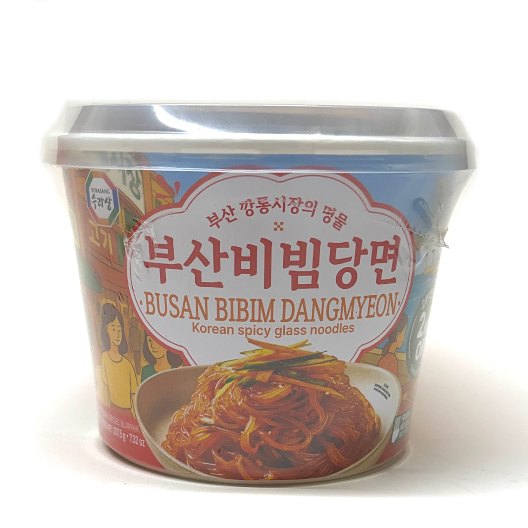 [Surasang] Busan Bibim Dangmyeon Korean Spicy Glass Noodle Cup / 수라상 부산 비빔 당면 컵 라면 큰컵 (204.5g)