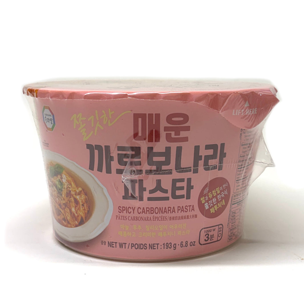 [Surasang] Chewy Spicy Carbonara Pasta Cup / 수라상 매운 까르보나라 파스타 컵 라면 큰컵 (193g)