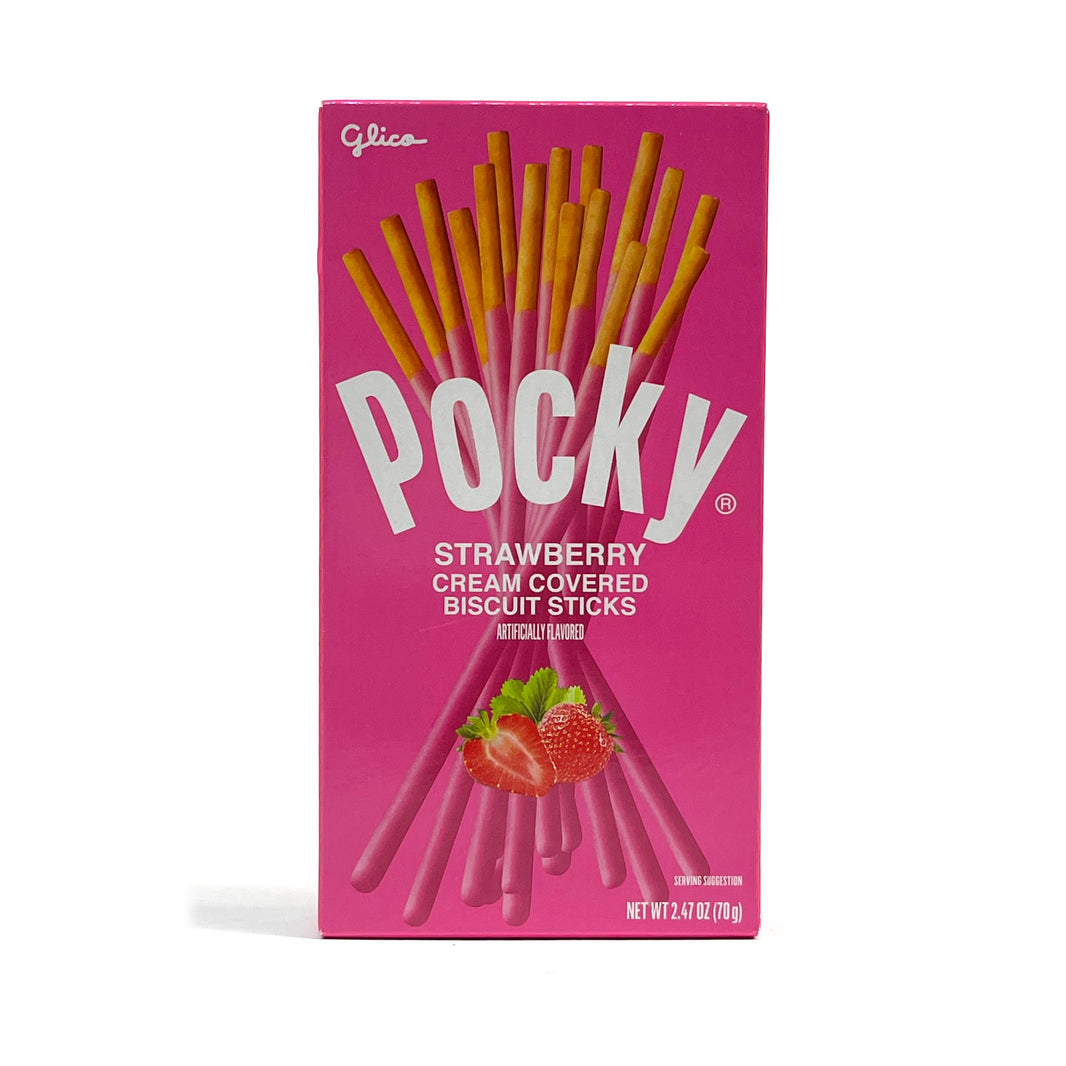 [Glico] Pocky Strawberry Cream Covered Biscuit Sticks / 글리코 포키 딸기 (70g x3)