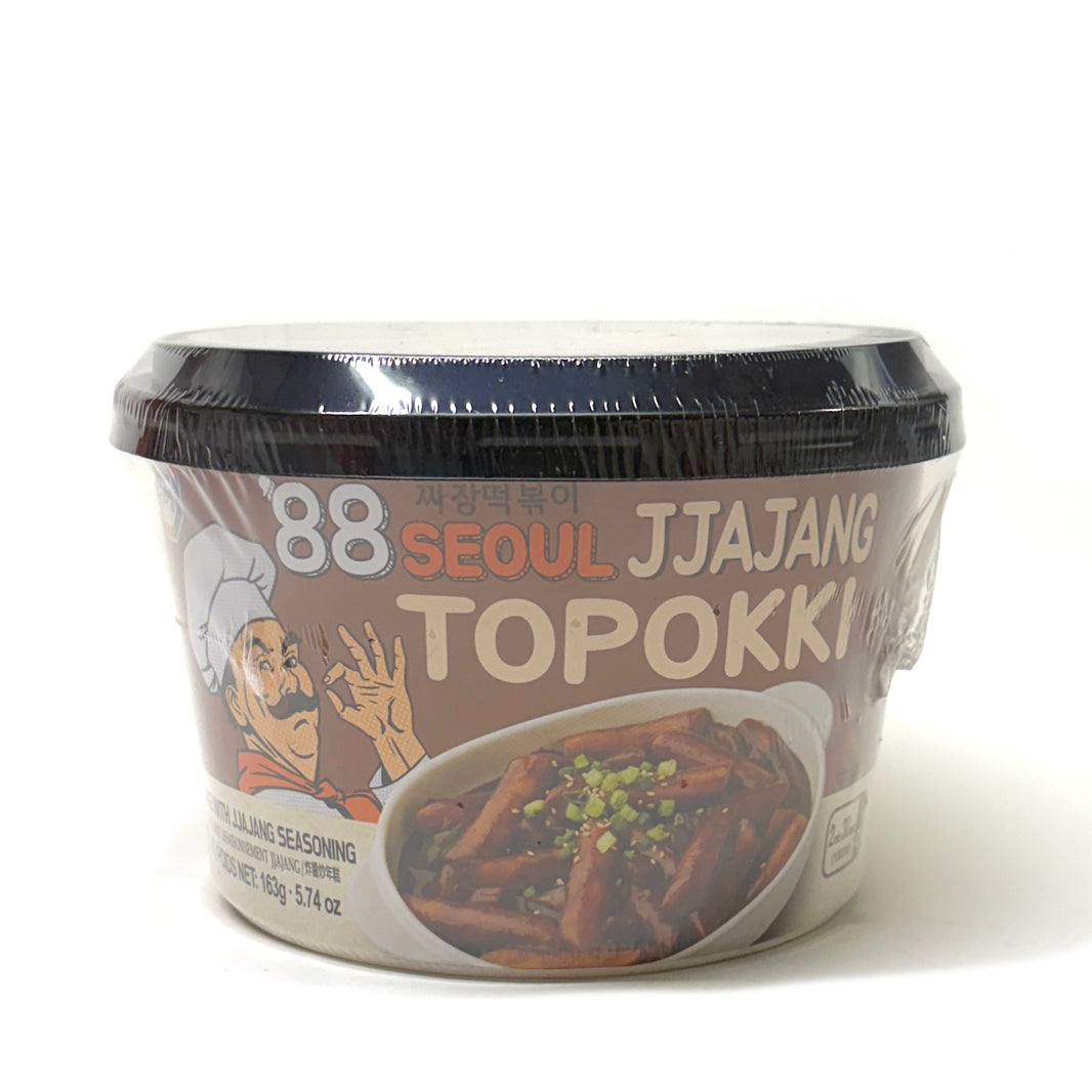 [Surasang] 88 Seoul Topokki Rice Cake w. Jjajang Seasoning Cup / 수라상 88 서울 짜장 떡볶이 컵 라면 큰컵 (168g)