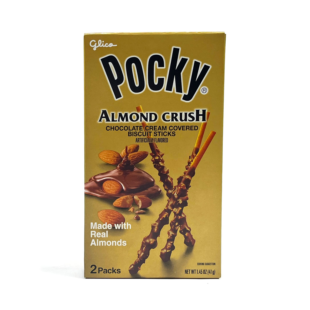 [Glico] Pocky Almond Crush Chocolate Cream Covered Biscuit Sticks / 글리코 포키 아몬드 초코렛 (41g x3)