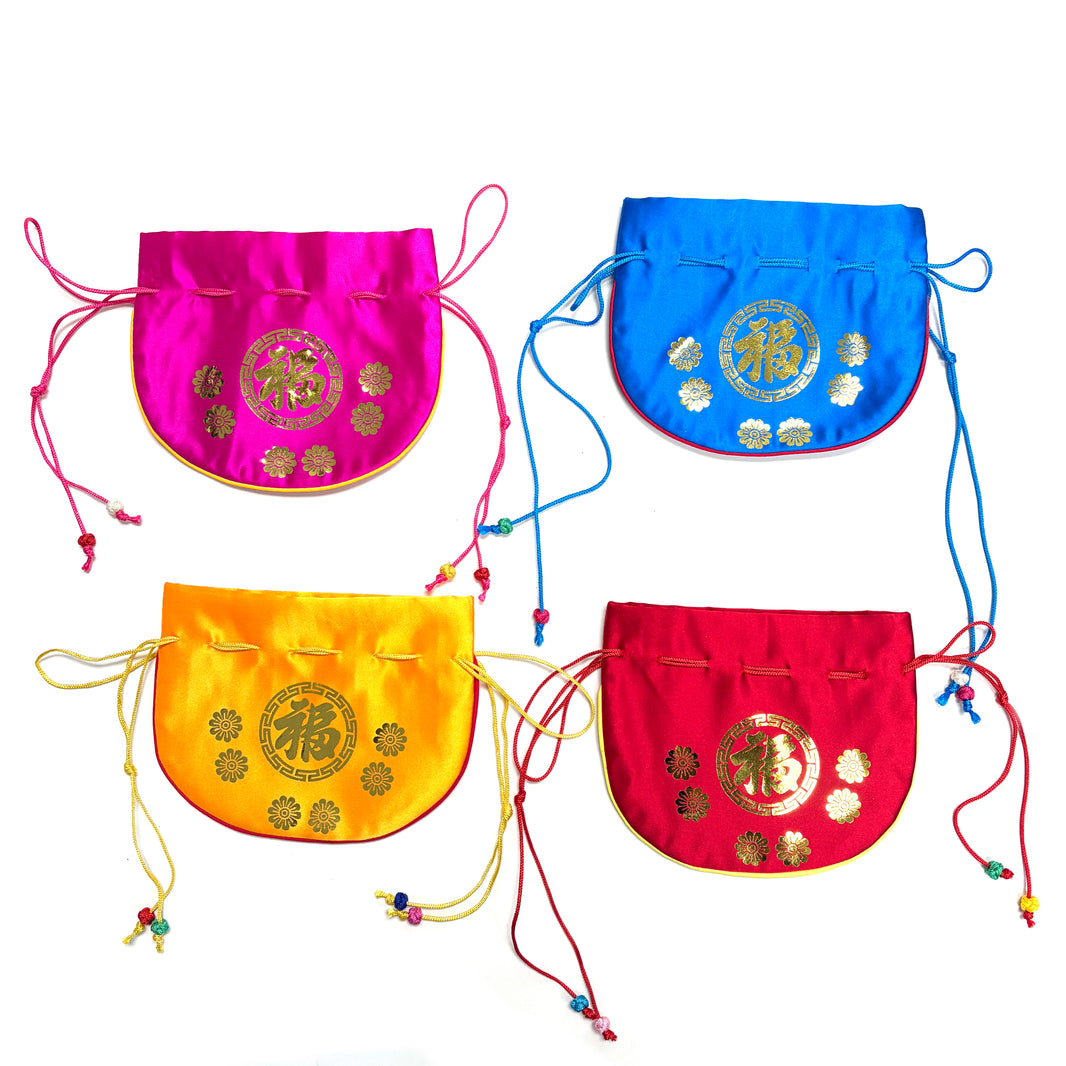 [Korea] Traditional Korean Luck Pouch Type A Print Red / 민속놀이 복주머니 프린트 타입 A 빨강색
