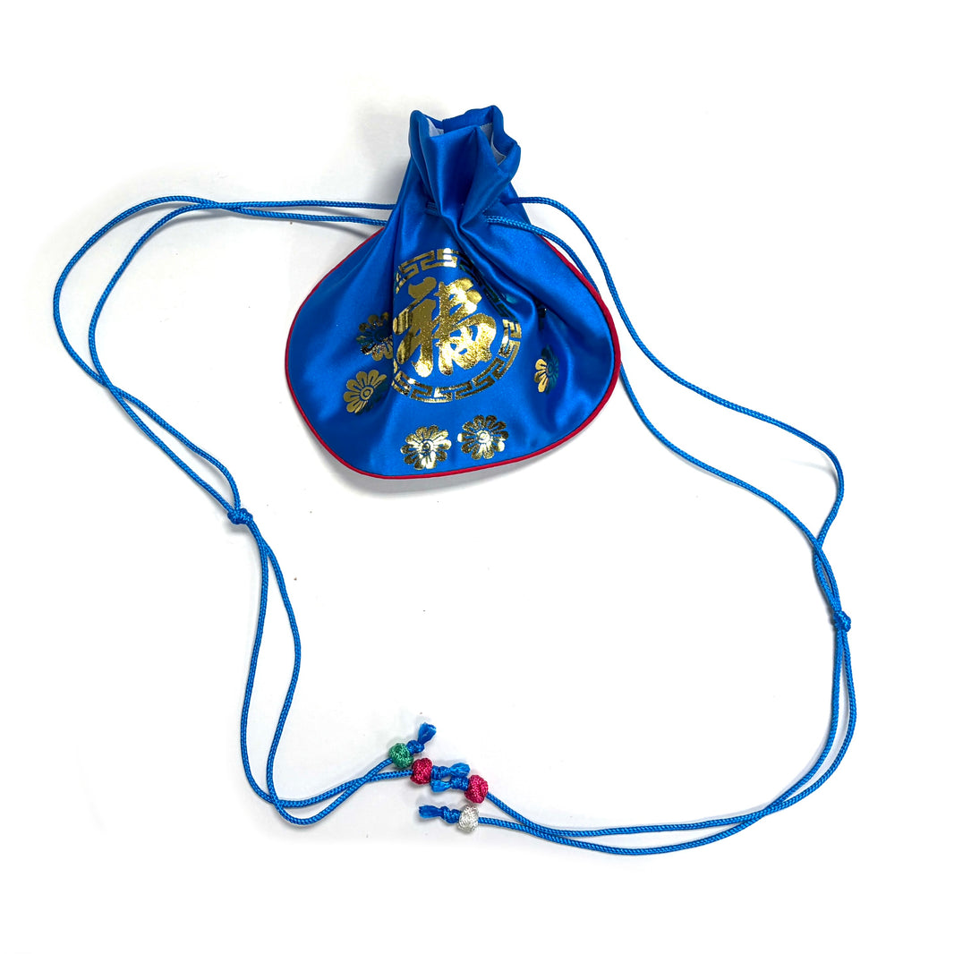 [Korea] Traditional Korean Luck Pouch Type A Print Blue / 민속놀이 복주머니 프린트 타입 A 파랑색
