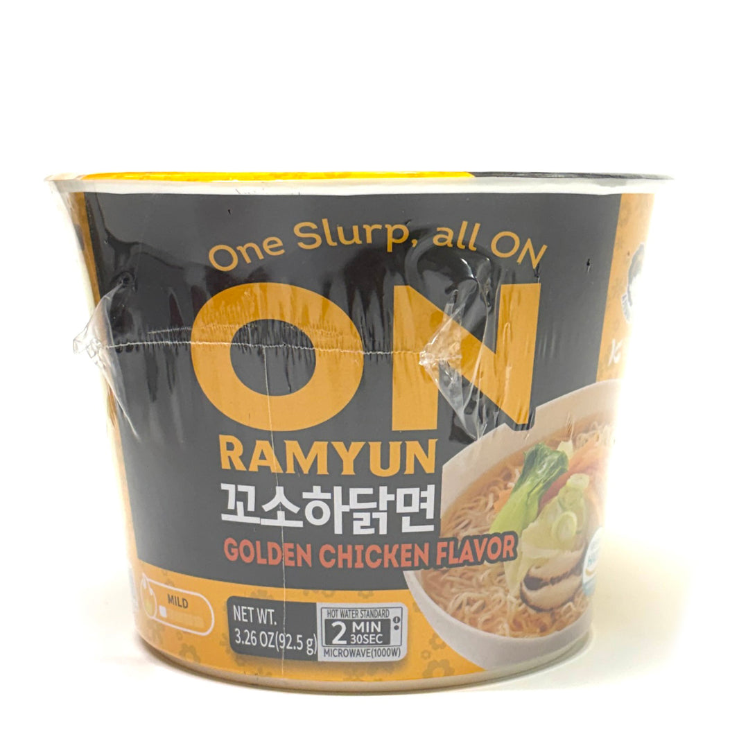 [Ajumma] ON Ramyun Golden Chicken Flavor Bowl Cup / 아주마리퍼블릭 온 꼬소하닭면 사발면 컵 (92.5g x3pk)