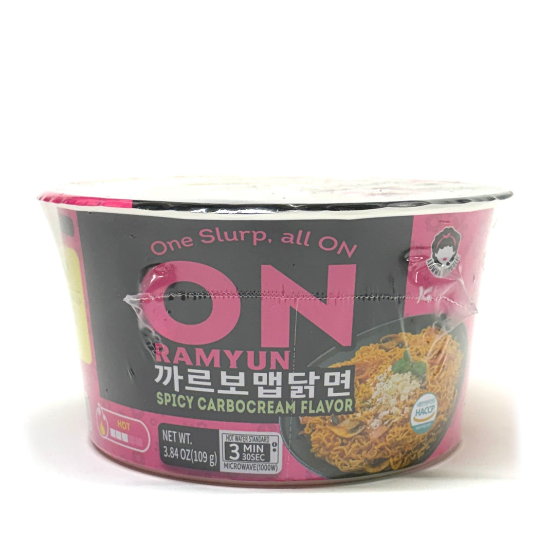 [Ajumma] ON Ramyun Spicy Carbocaream Flavor Bowl Cup / 아주마리퍼블릭 온 까르보맵닭면 사발면 컵 (109g x3pk)