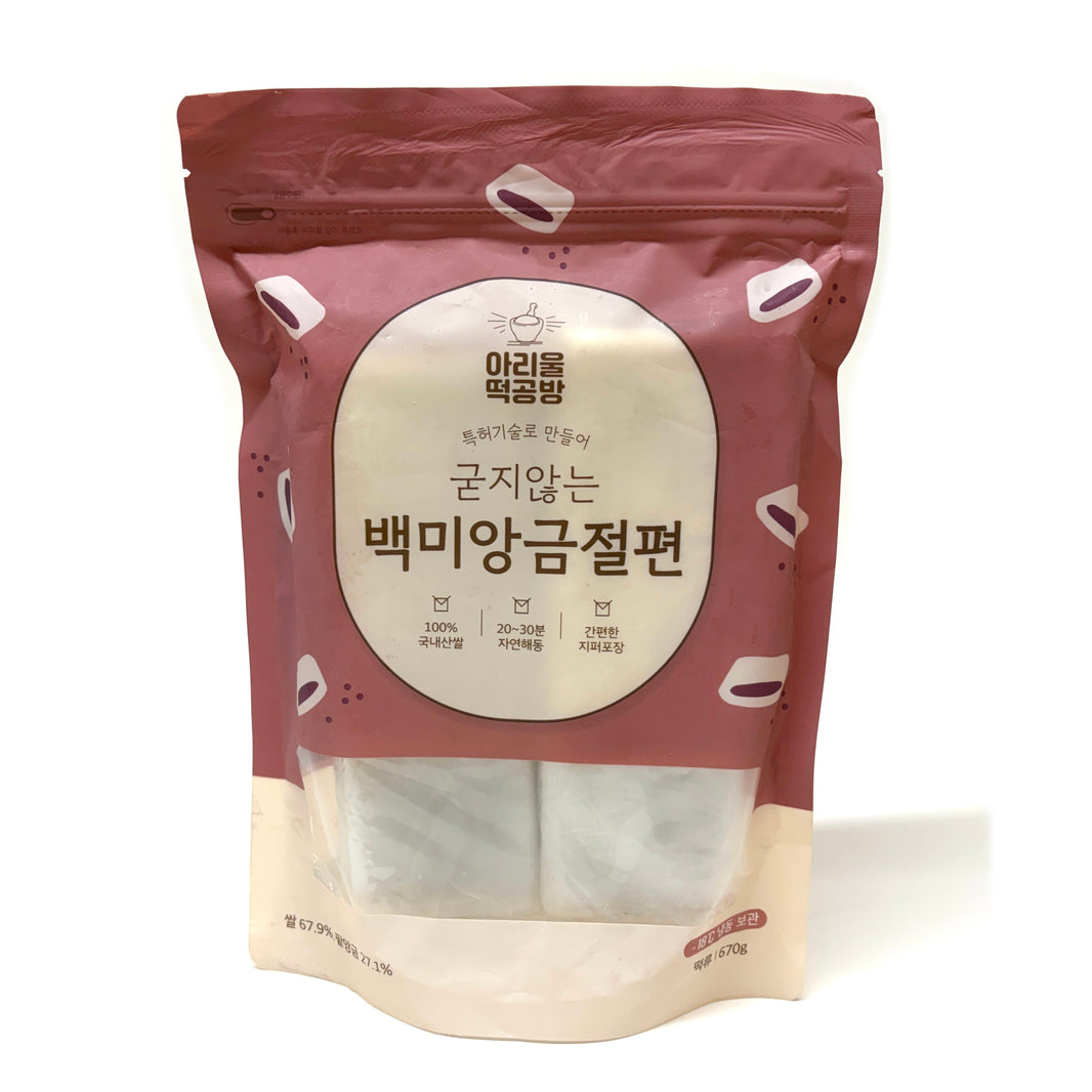 [Ariul] White Rice Cake Stick w. Sweet Red Bean / 아리울 떡공방 굳지않는 백미 앙금 절편 떡 (720g)
