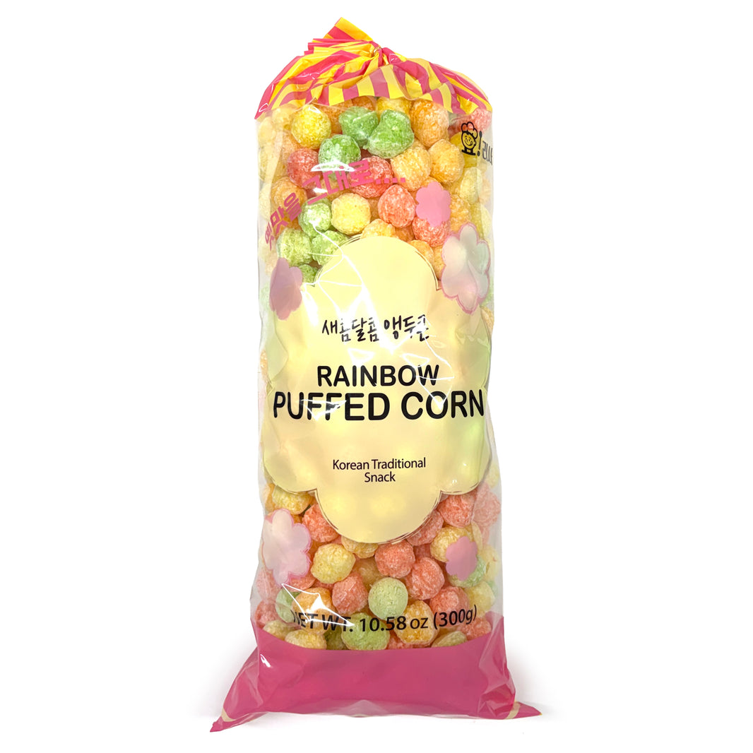 [ENI] Korean Traditional Rainbow Puffed Corn Snack Cracker / 요리사 새콤달콤 앵두콘 (300g)
