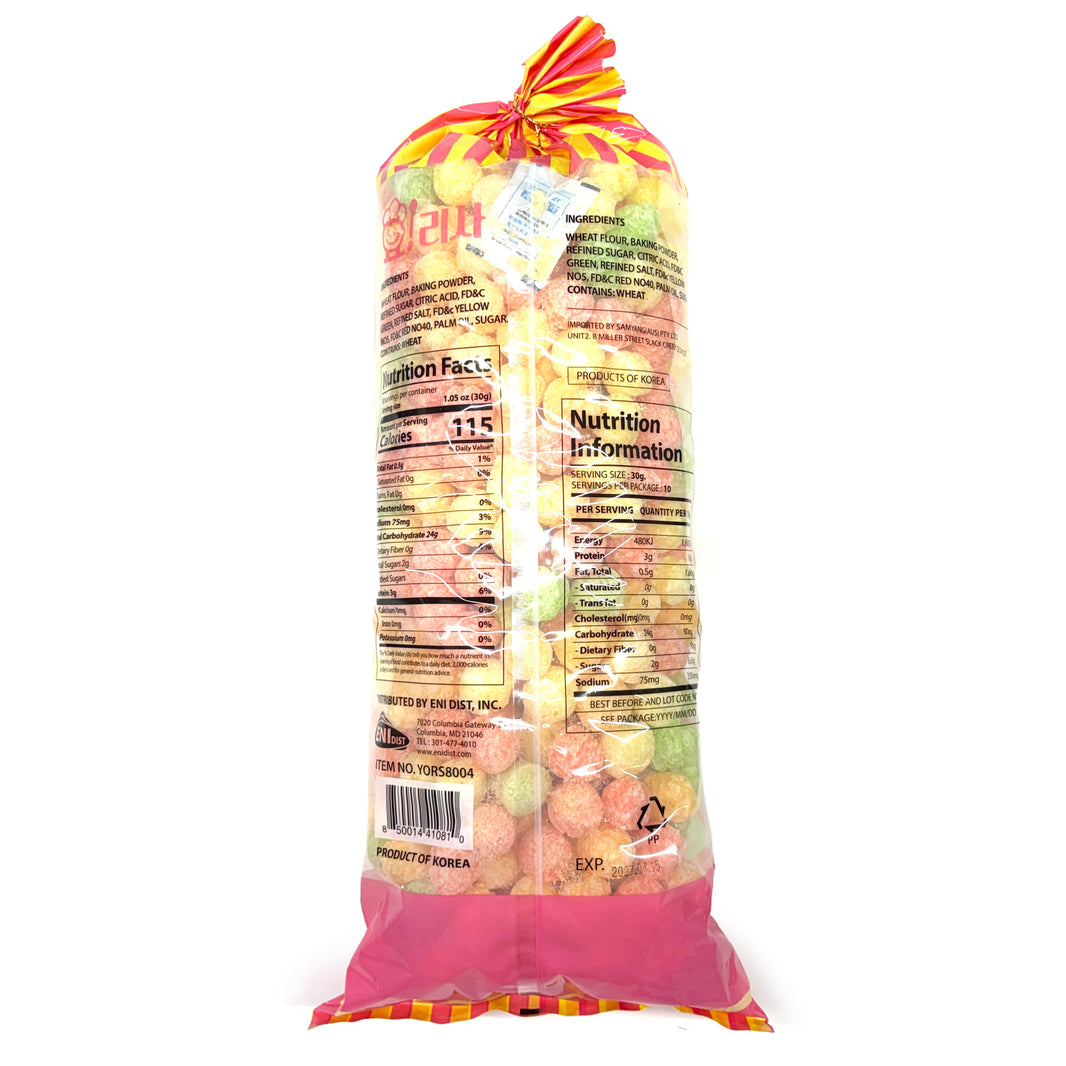 [ENI] Korean Traditional Rainbow Puffed Cherry Corn Snack Cracker / 요리사 민속과자 새콤달콤 앵두콘 (300g)