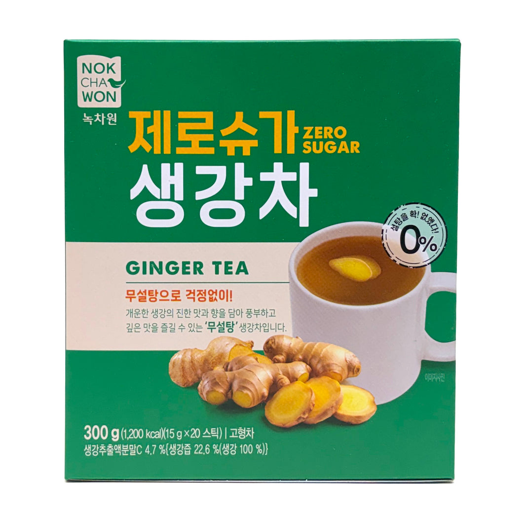 [Nokchawon] Zero Sugar Stevia Ginger Tea / 녹차원 제로 슈가 스테비아 생강차  (300g , 15gx20 sticks)