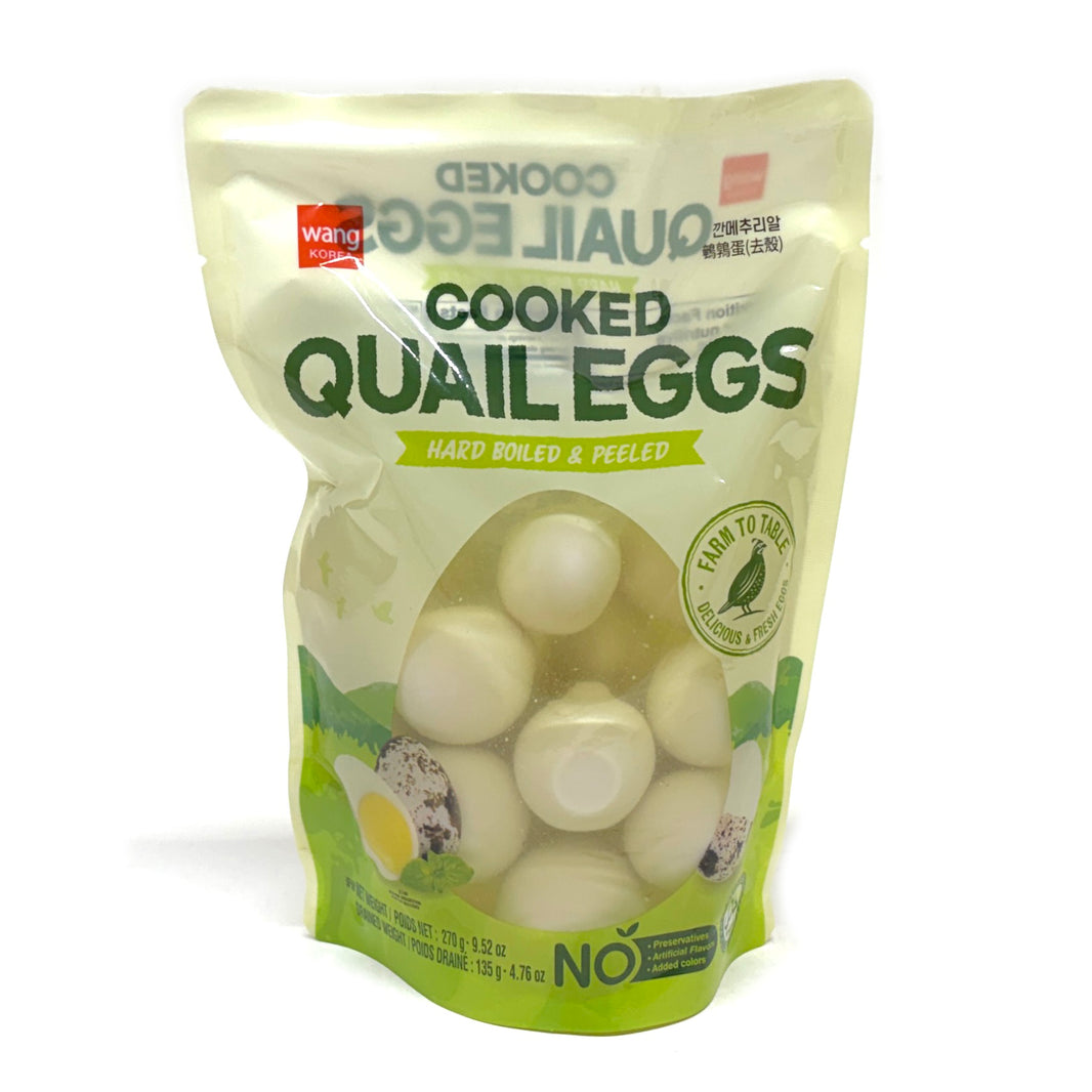 [Wang] Cooked Quail Eggs Hard Boiled & Peeled / 왕 깐 메추리 알 (135g)