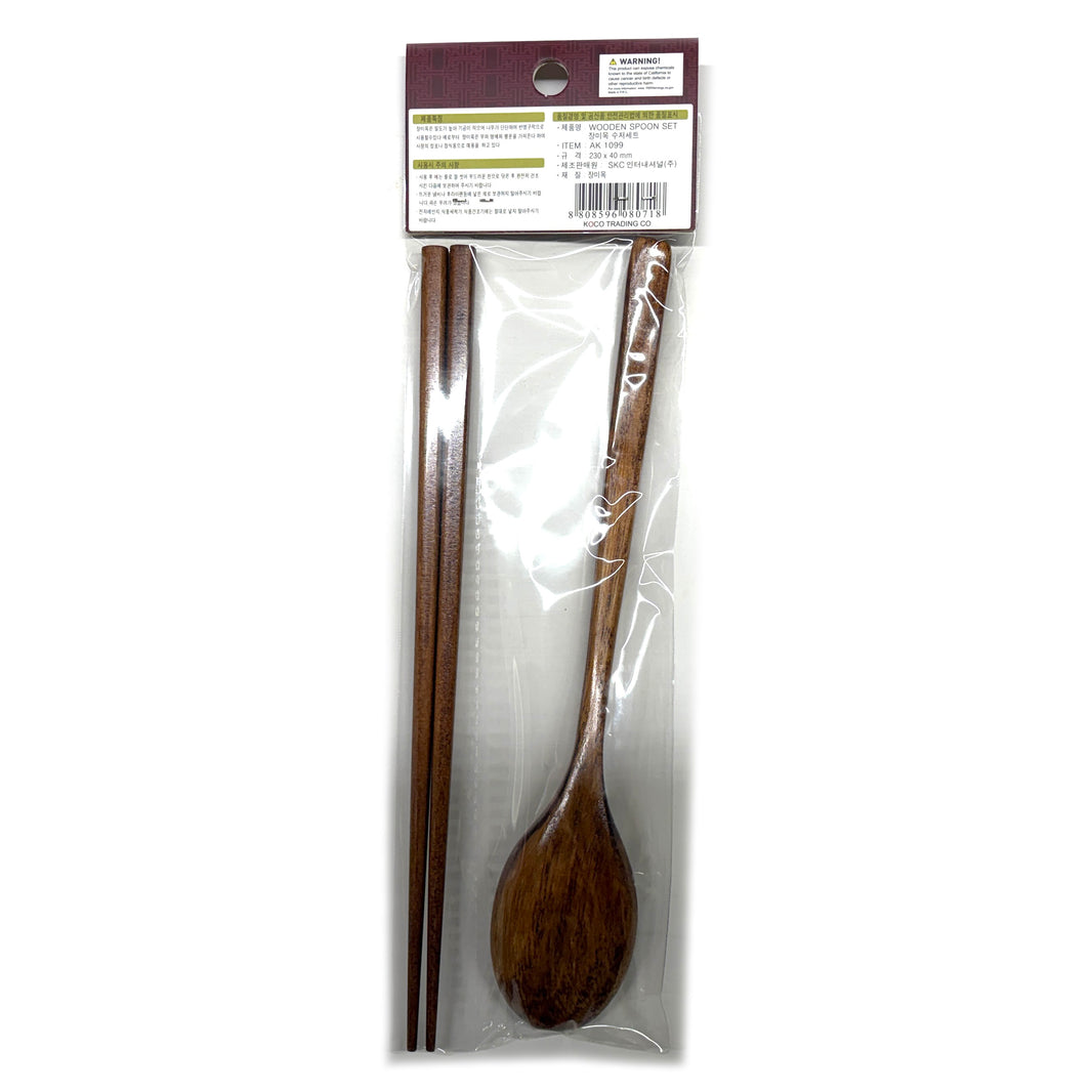 [Koco] Wooden Spoon & Chopstick Set / 코코 장미목 수저 세트 나무 숟가락 & 젓가락