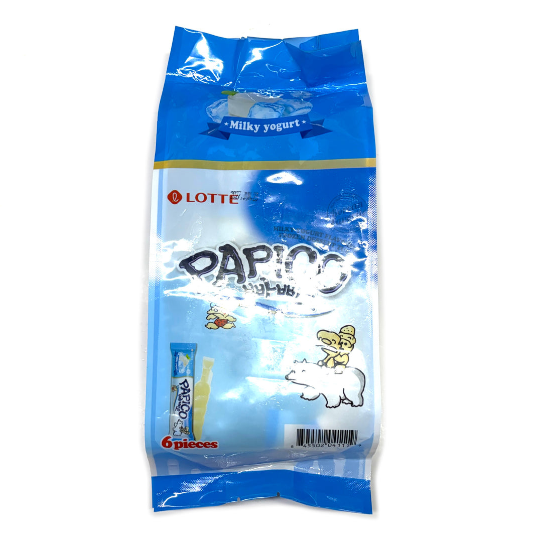 [Lotte] Papico Milky Yogurt Flavored Popcycle / 롯데 빠삐꼬 우유 소다맛 (6pcs/pk)