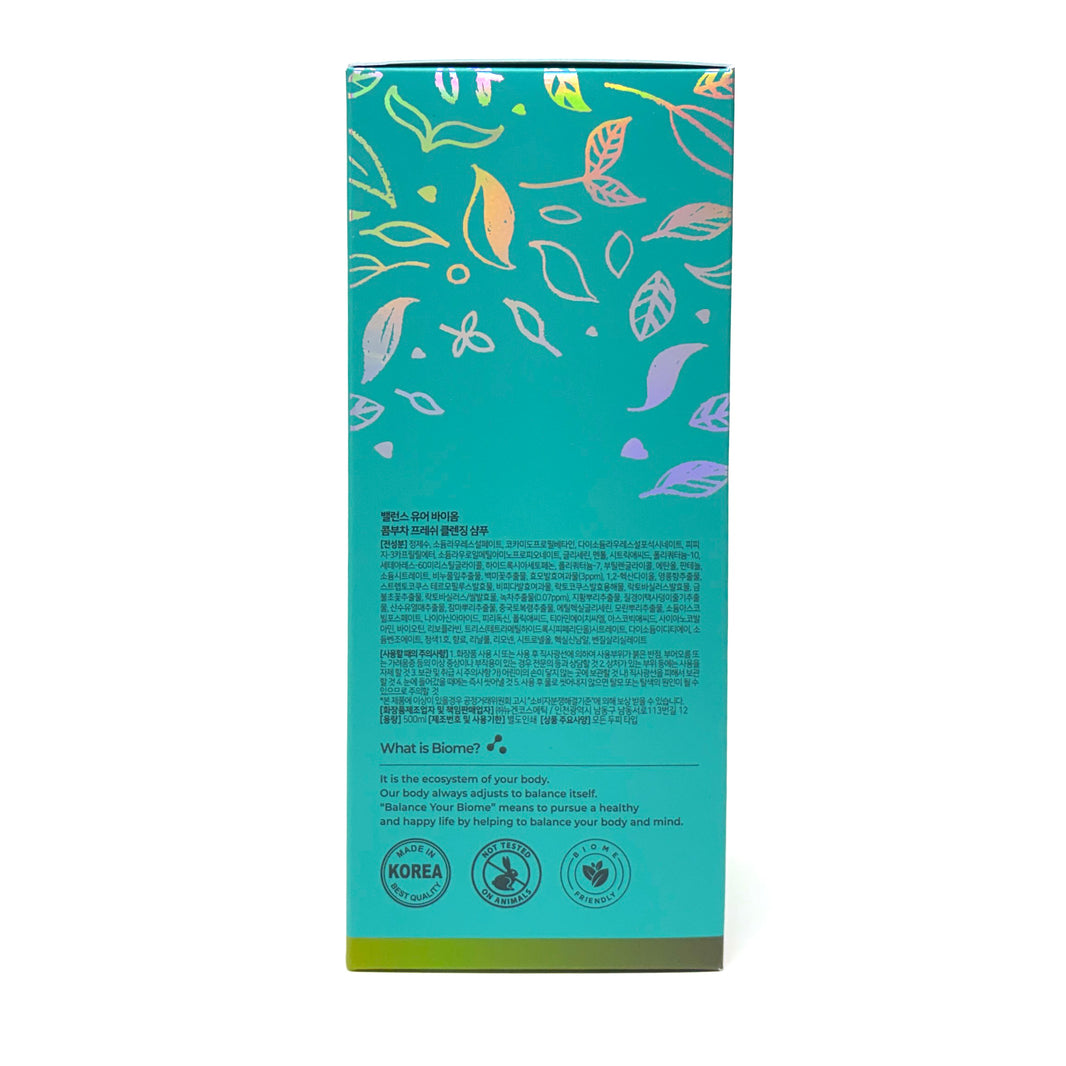 [BYB] Kombucha Fresh Cleansing Shampoo Fresh Mint / BYB 콤부차 프레쉬 클렌징 샴푸 민트향 (500ml)