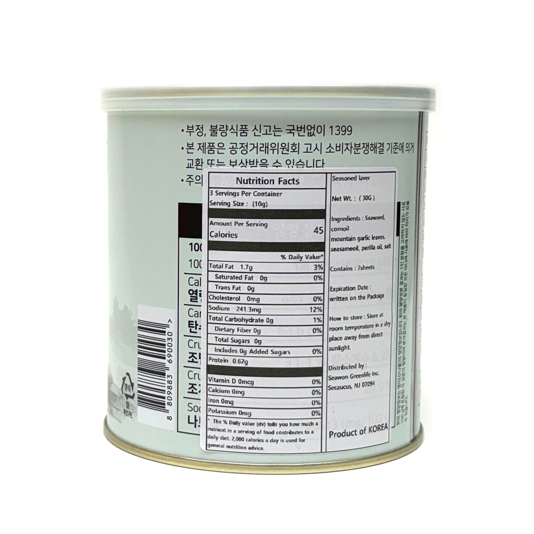 [Myung-E] Seasoned Gopchang Seaweed Can / 명이김 곱창 캔 김 (30g)