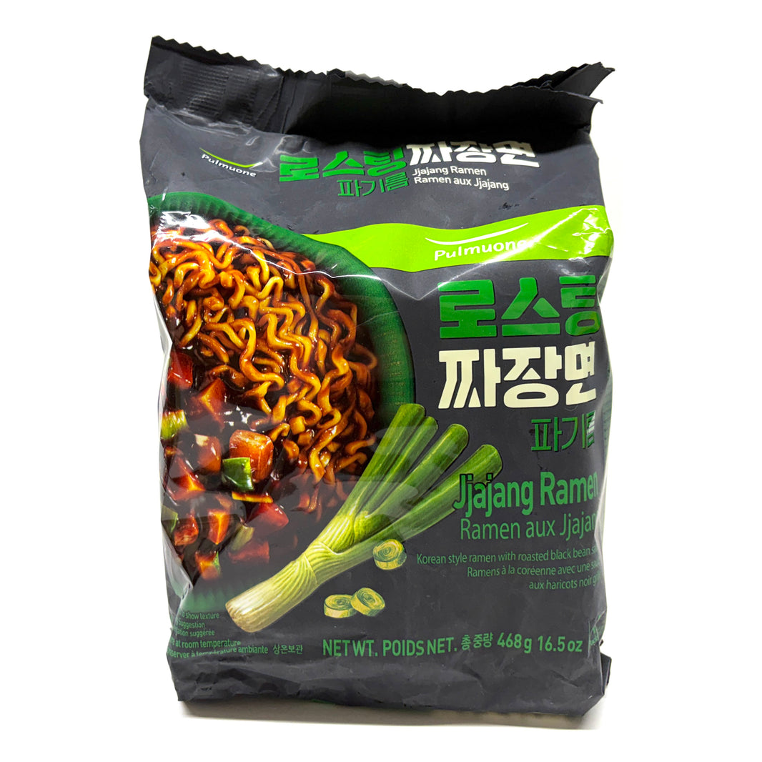 [Pulmuone] Jjajang Ramen / 풀무원 로스팅 파기름 짜장면 라면 (4pks)