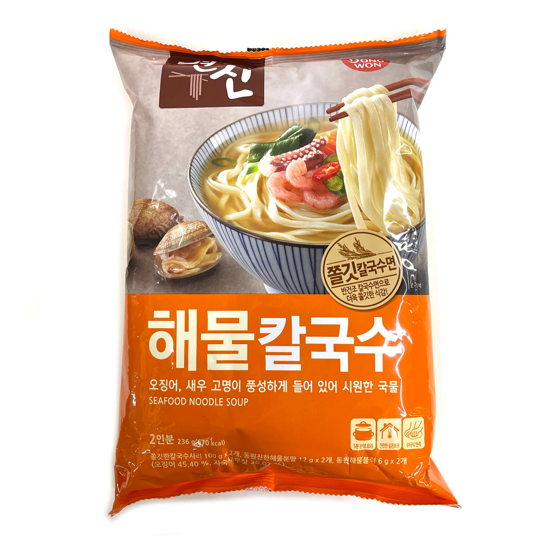 [Dongwon] Noodle Soup w. Seafood / 동원 면발의신 면신 해물 칼국수 (236g)