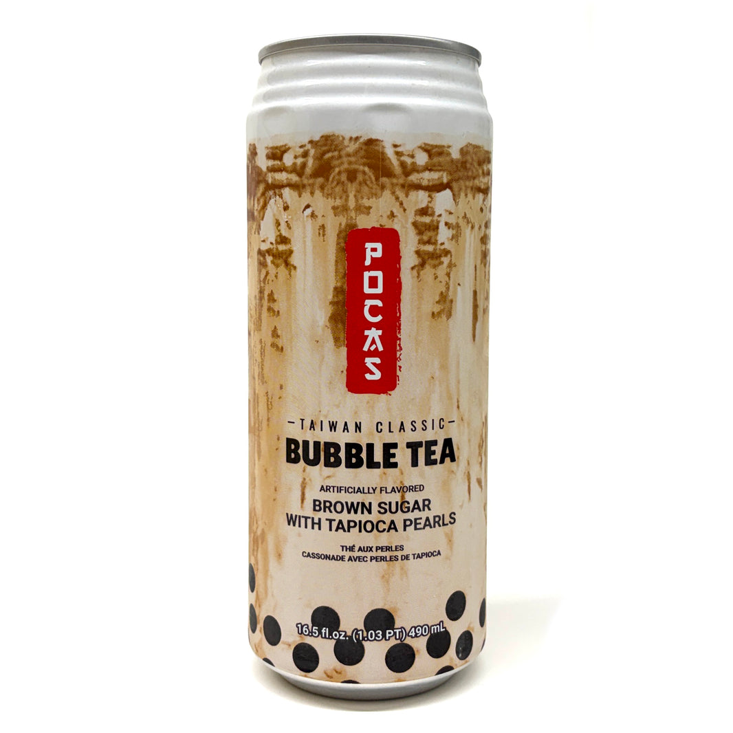 [Pocas] Taiwan Classic Bubble Tea Brown Sugar w. Tapioca Pearls / 포카스 버블티 흑당 밀크맛 (490ml)