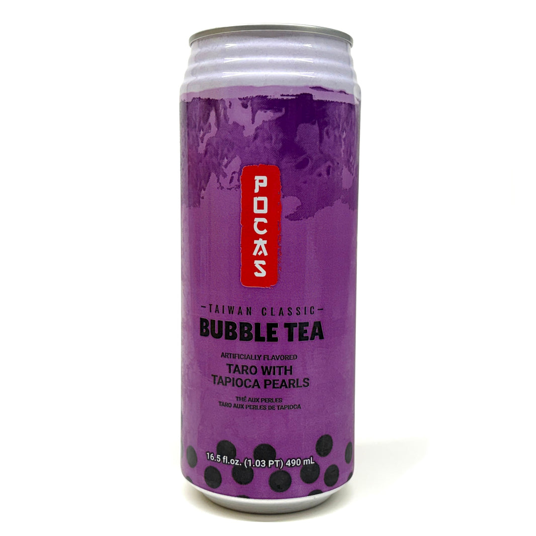 [Pocas] Taiwan Classic Bubble Tea Taro w. Tapioca Pearls / 포카스 버블티 타로 밀크맛 (490ml)