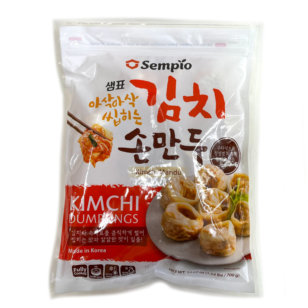 [Sempio] Kimchi Mandu Dumplings / 샘표 아삭아삭 씹히는 김치 손 만두 (700g)