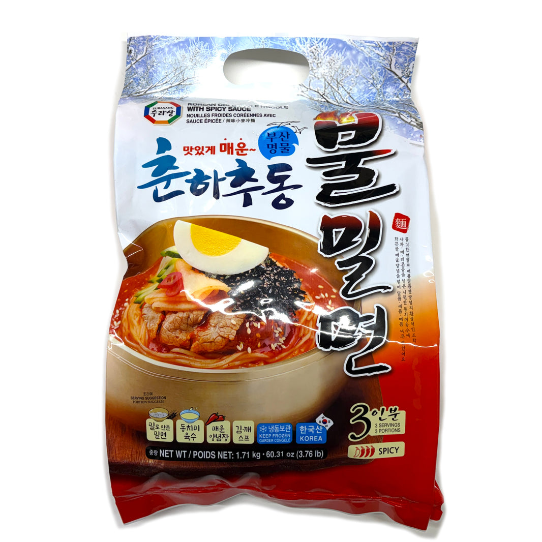 [Surasang] Korean Cold Style Noodle w. Spicy Sauce / 수라상 춘하추동 불 밀면 부산명물 (1.71kg 3인분)