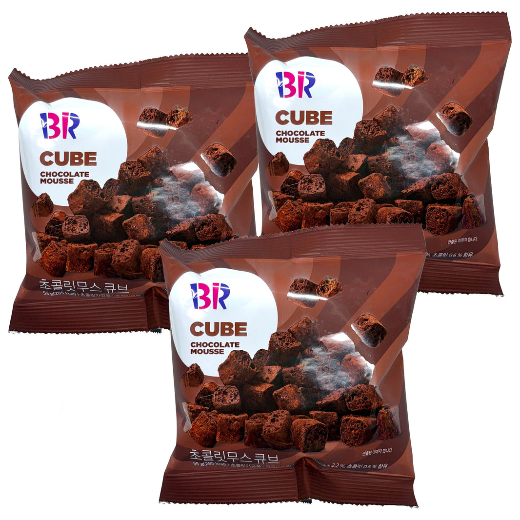 [Baskin Robbins] Cube Chocolate Mousse Snack / 베스킨 라벤스 초콜릿 무스 큐브 스낵(55g x3pk)