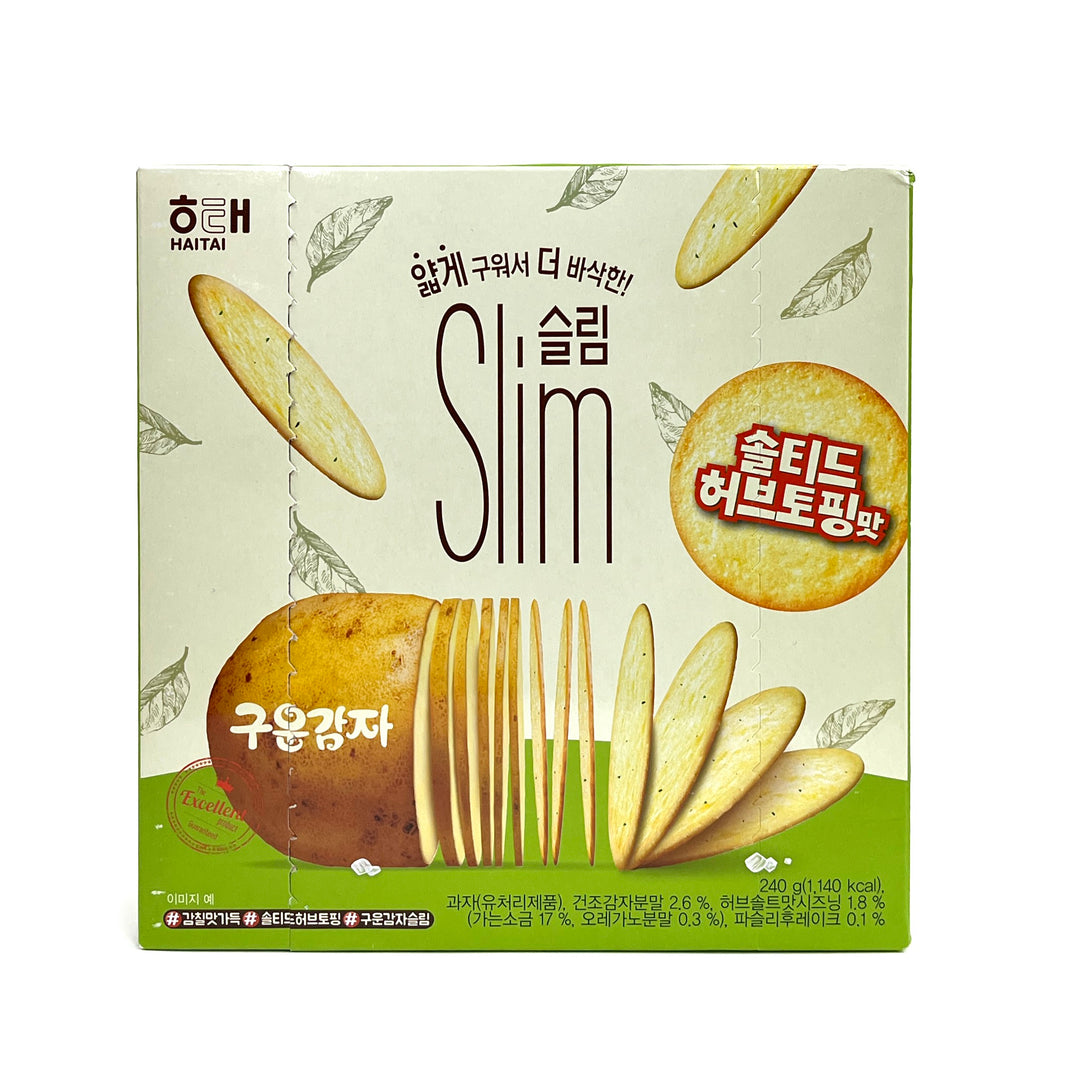 [Haitai] Slim Potato Baked Cracker Salted Herb / 해태 슬림 구운감자 솔티드 허브토핑맛 (240g)