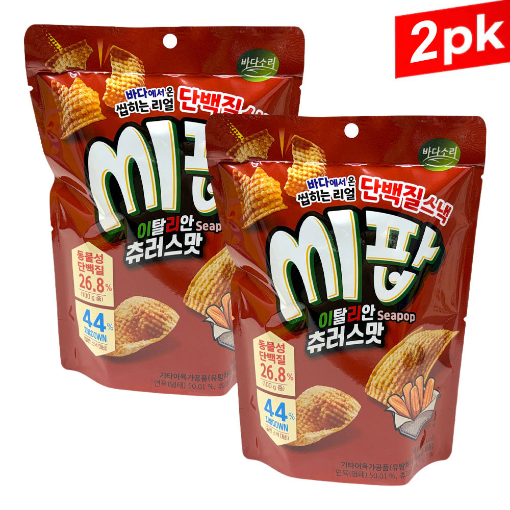 [Badasori] Dried Fish Snack Italian Churros Flavor / 바다소리 씨팝 단백질 스낵 이탈리안 츄러스맛 (30g(30g x2) Best By 2026/05/22