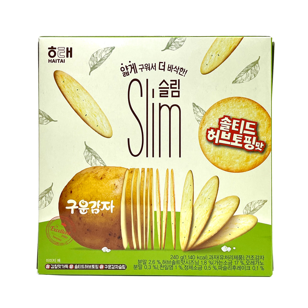 [Haitai] Slim Potato Baked Cracker Salted Herb / 해태 슬림 구운감자 솔티드 허브토핑맛 (240g)