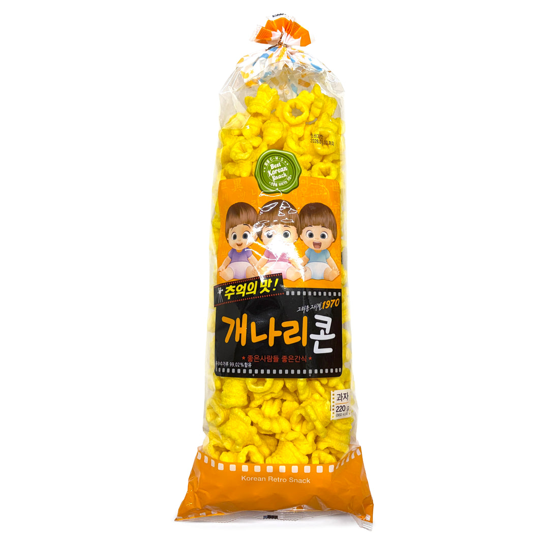 [Ilsung] Korean Forsythia Gaenari Puffed Corn Snack / 일성 민속과자 추억의맛 개나리콘 콘스낵 (320g)