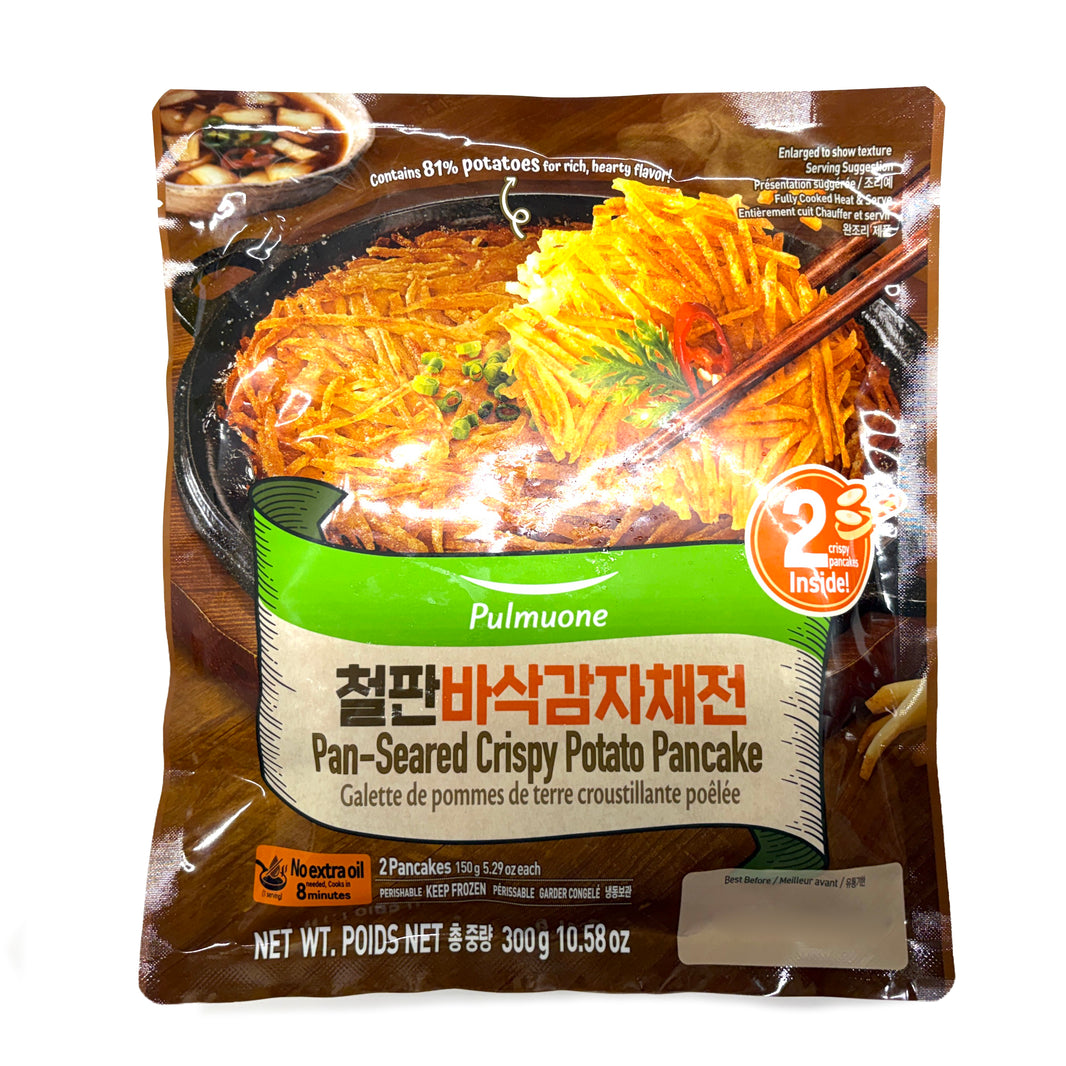 [Pulmuone] Pan-Seared Crispy Potato Pancakes / 풀무원 철판 바삭 감자채전 빈대떡 전 (300g)