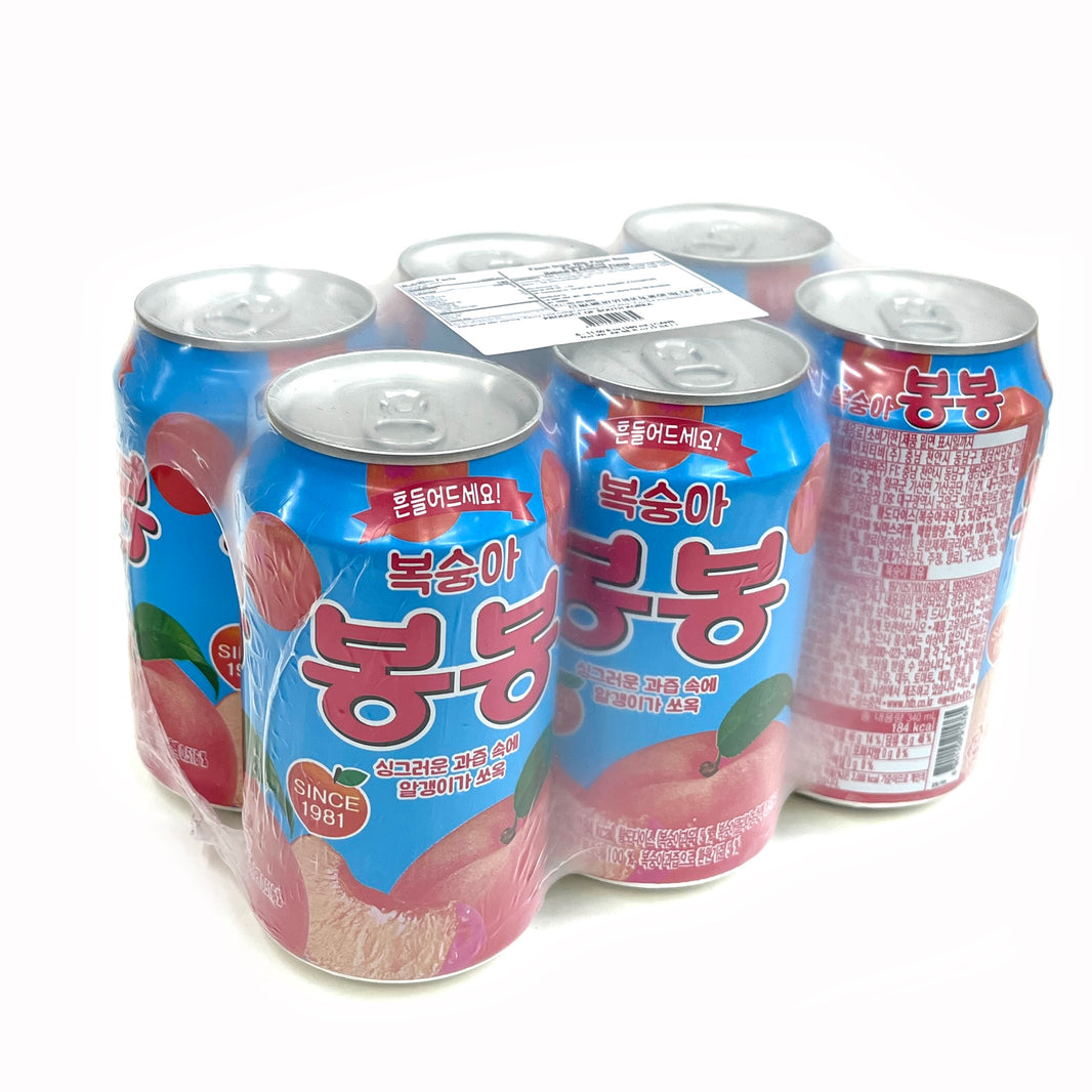 [Haitai] BongBong Peach Drink / 해태 봉봉 복숭아 (238ml x 6cans)