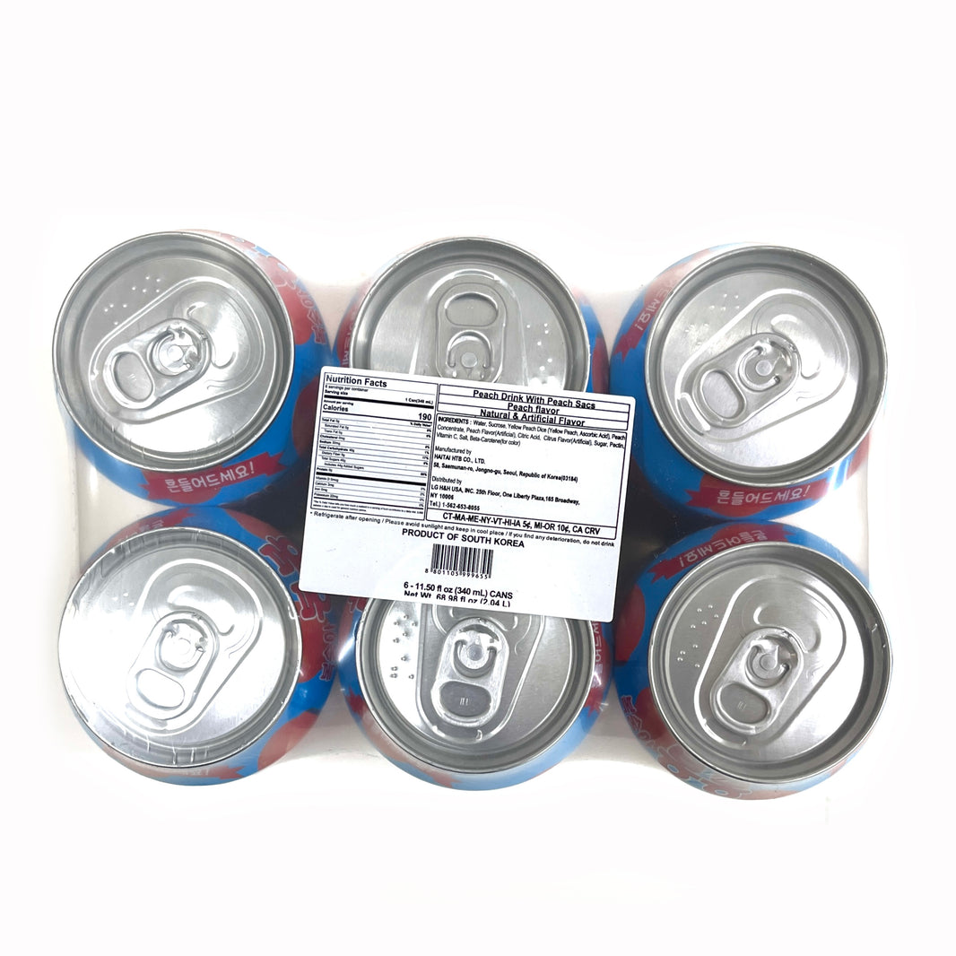 [Haitai] BongBong Peach Drink / 해태 봉봉 복숭아 (238ml x 6cans)