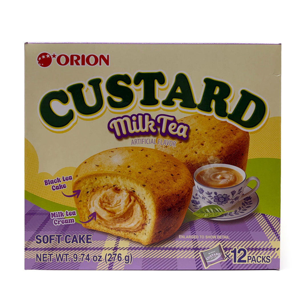 [Orion] Custard Soft Cake Milk Tea Flavor / 오리온 카스타드 밀크티 맛 (12Pkgs/Box)