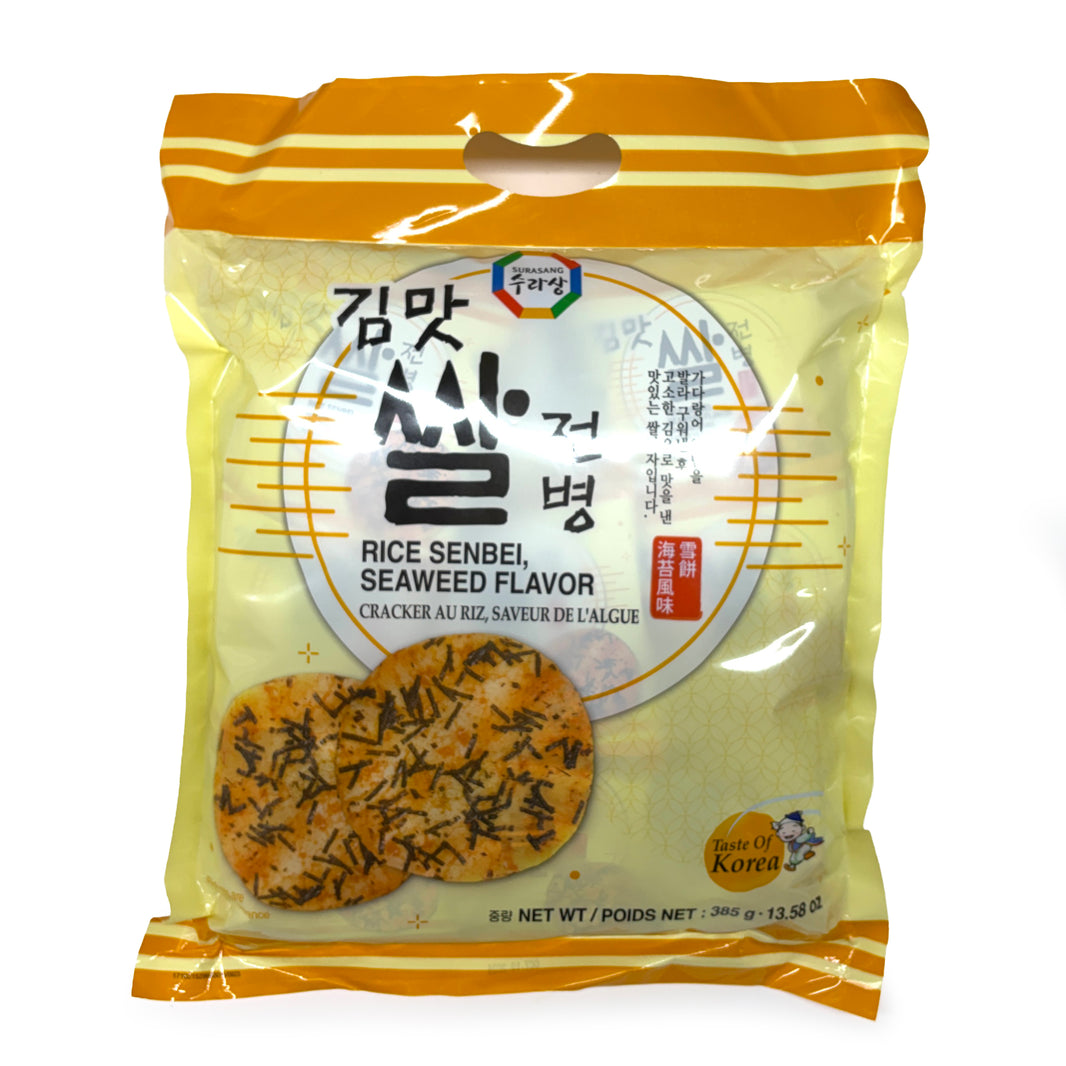[Surasang] Rice Senbai Cracker Seaweed Flavor / 수라상 김맛 쌀 전병 쌀과자 (385g)