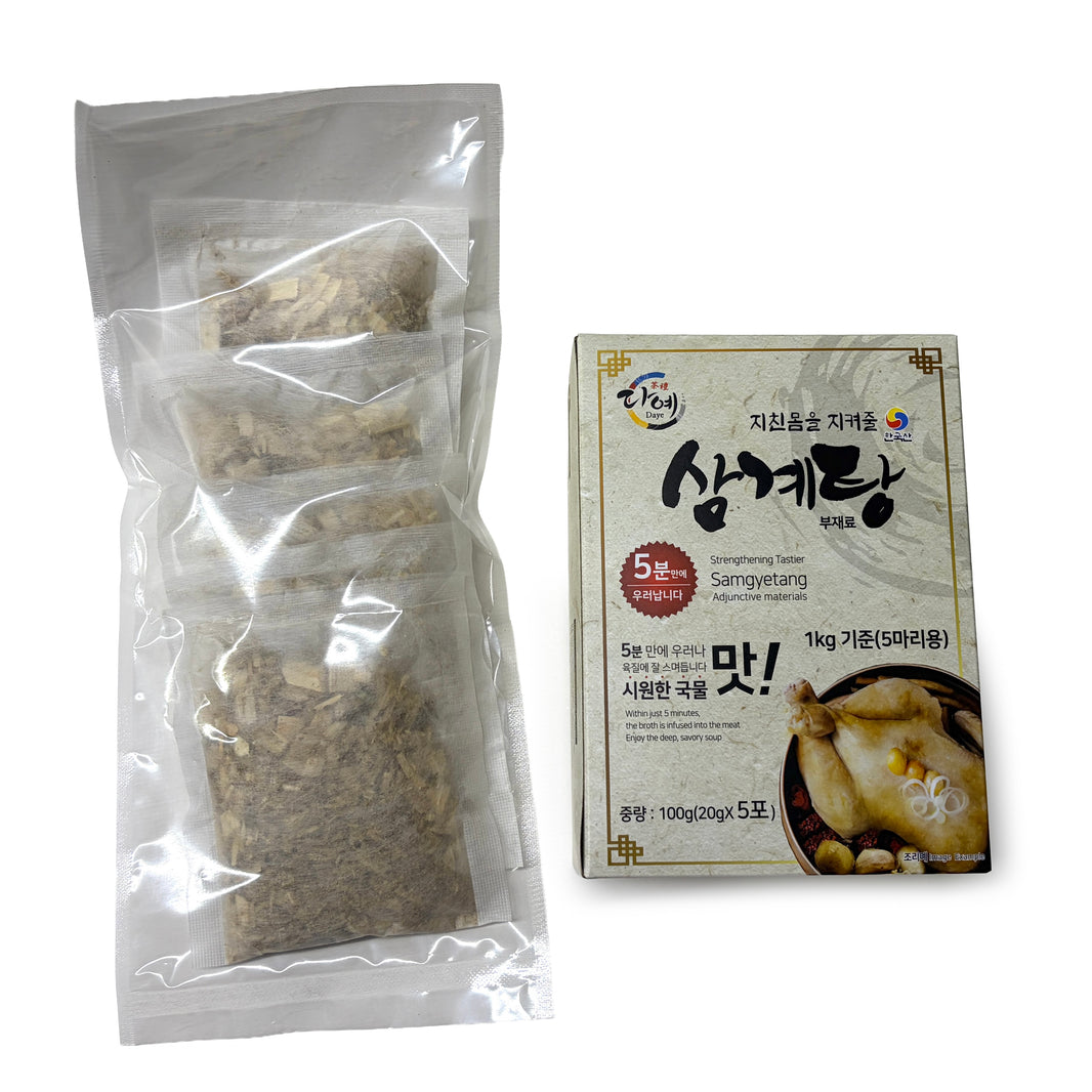 [Daye] Strengthening Tastier Samgyetang Adjunctive Materials / 다예 삼계탕 5분만에 우러나는 닭 오리 백숙 재료 (100g / 20g x5)