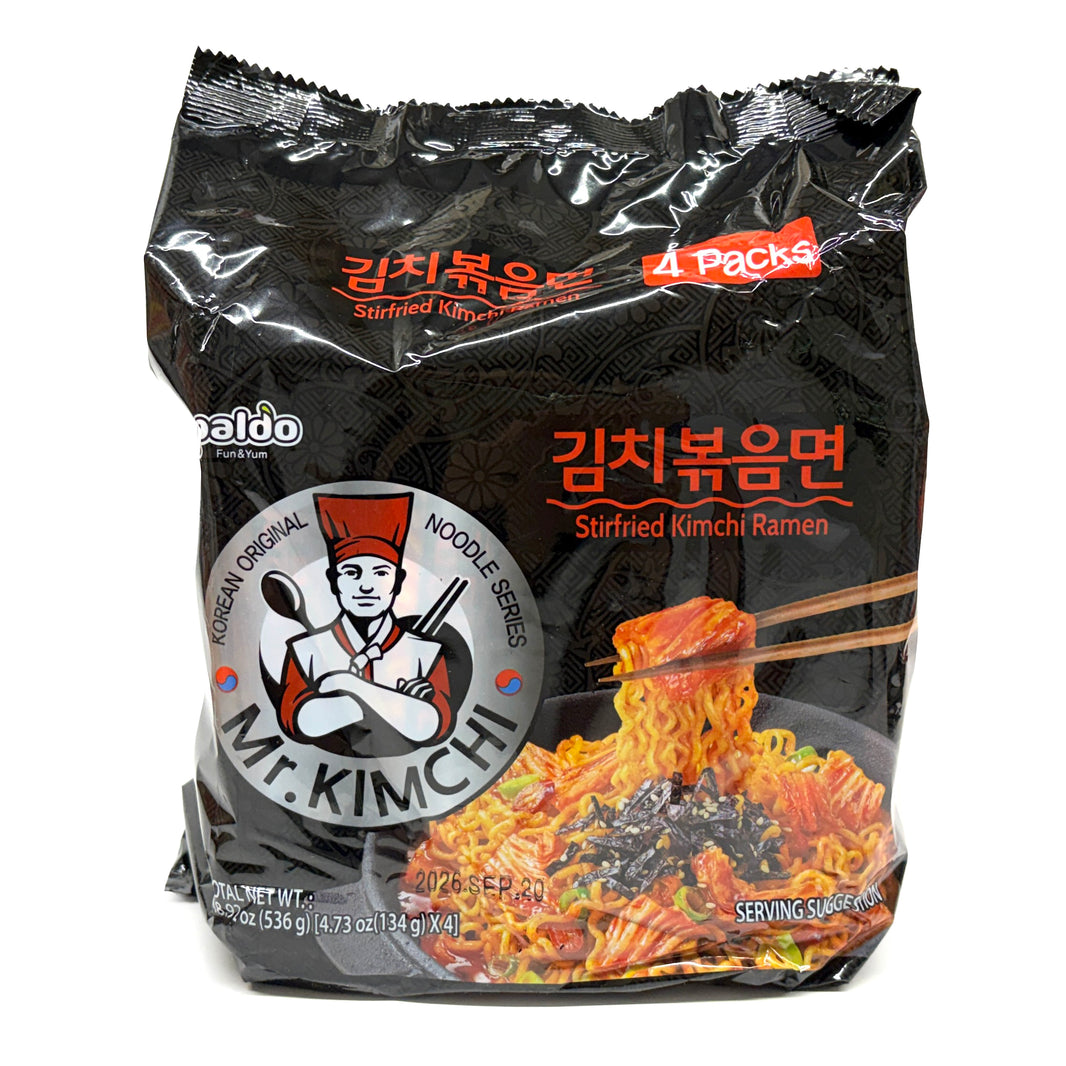[Paldo] Mr. Kimchi Stirfried Kimchi Ramen / 팔도 미스터 김치 볶음면 (4pks)