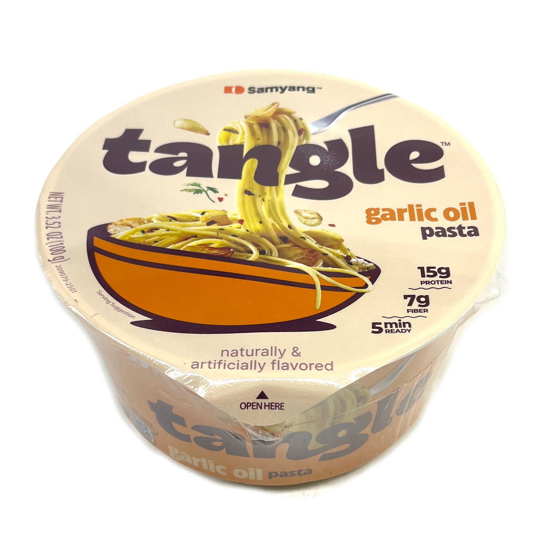 [Samyang] Tangle Garlic Oil Pasta / 삼양 탱글 마늘 오일 파스타 (100g Bowl)