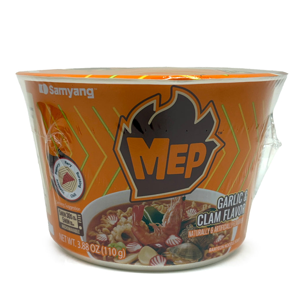 [Samyang] Mep Bowl Ramen Garlic & Clam Flavor/ 삼양 맵  사발면 큰컵 마늘 조개 맛 컵라면 (110g x 3ok)