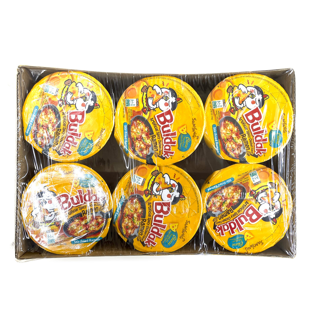 [Samyang] Spicy Chicken Flavor Noodle Cup Cheese / 삼양 핵 불닭볶음면 치즈 작은 컵 (6cups/Box)