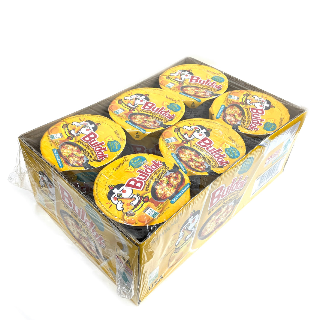 [Samyang] Spicy Chicken Flavor Noodle Cup Cheese / 삼양 핵 불닭볶음면 치즈 작은 컵 (6cups/Box)