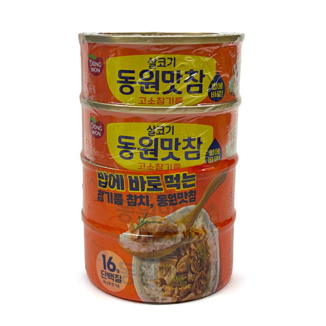 [Dongwon] Tuna Chunk in Sesame Oil / 동원 맛참 고소 참기름 참치 (90g x4pk)