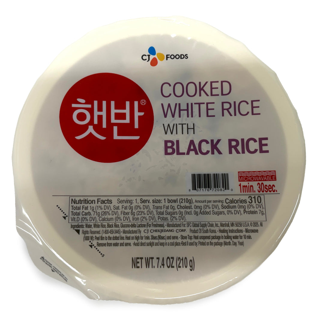 [CJ]  Hetbahn Cooked Black Rice / 햇반 흑미 밥 (3pk)
