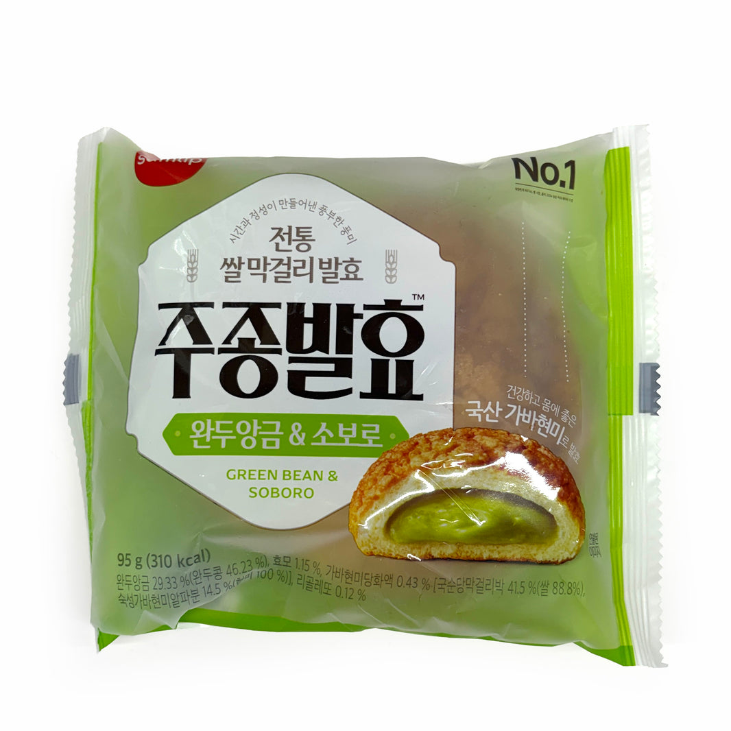 [Samlip] Green Beans Soboro Bread / 삼립 주종발효 완두앙금 & 소보로 (95g x3pk)