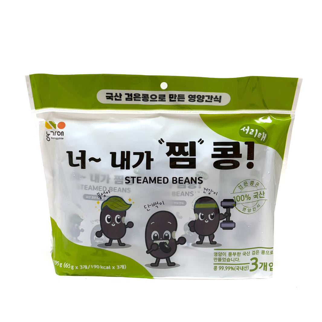 [Nonggaae] Steamed Black Beans / 농가애 너~ 내가 찜콩 (195g / 65g x3pk)